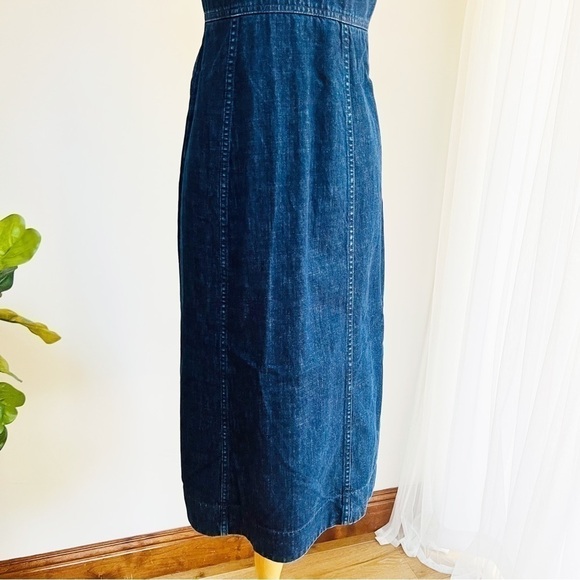 Madewell Denim Cami Midi Dress. Size 6 - Picture 6 of 12